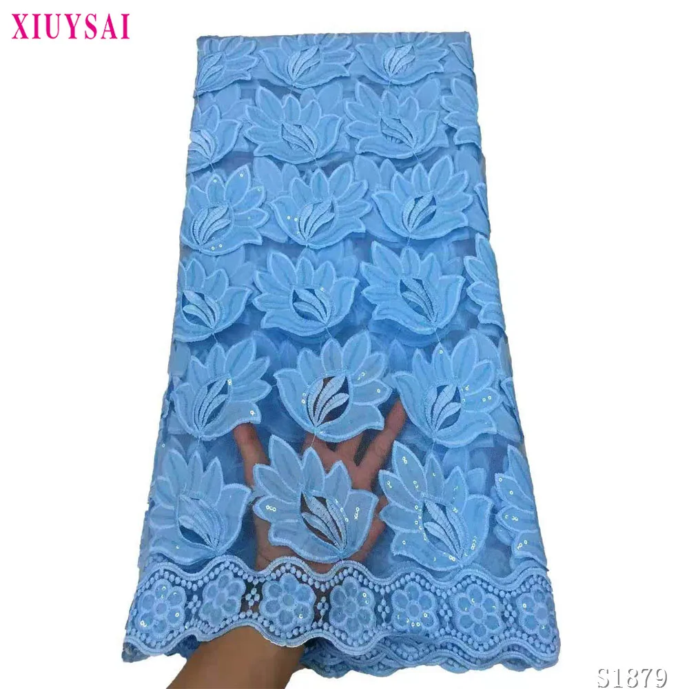 

Top Class Neat embroidery Guipure Lace Very soft French African Tulle Lace Fabric High Quality Nigeria Lace Fabric For Wedding