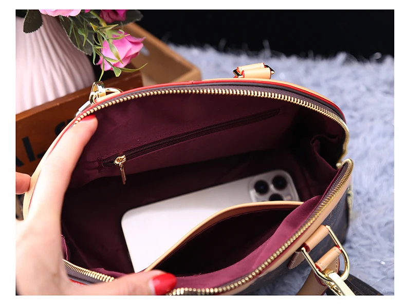 

Luxury Handbags Women Bags Designer 2021 New Leather Fashion All-match Portable Double Zipper Messenger Bag Purses and Handbags