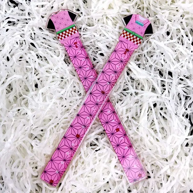 

20cm Japan Anime Hashibira Inosuke Agatsuma Zenitsu Kimetsu No Yaiba Demon Slayer Figure Ruler Acrylic Rule