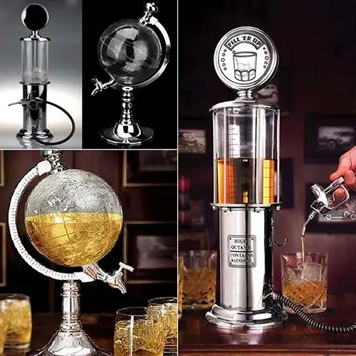 HOT SALES!!! New Arrival Globe Style Novelty Fill Up Gas Pump Bar Drinking Alcohol Liquor Dispenser Wholesale Dropshipping