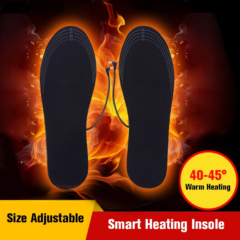 Инновационные Подогреваемые через USB стельки для обуви подогреватель ног