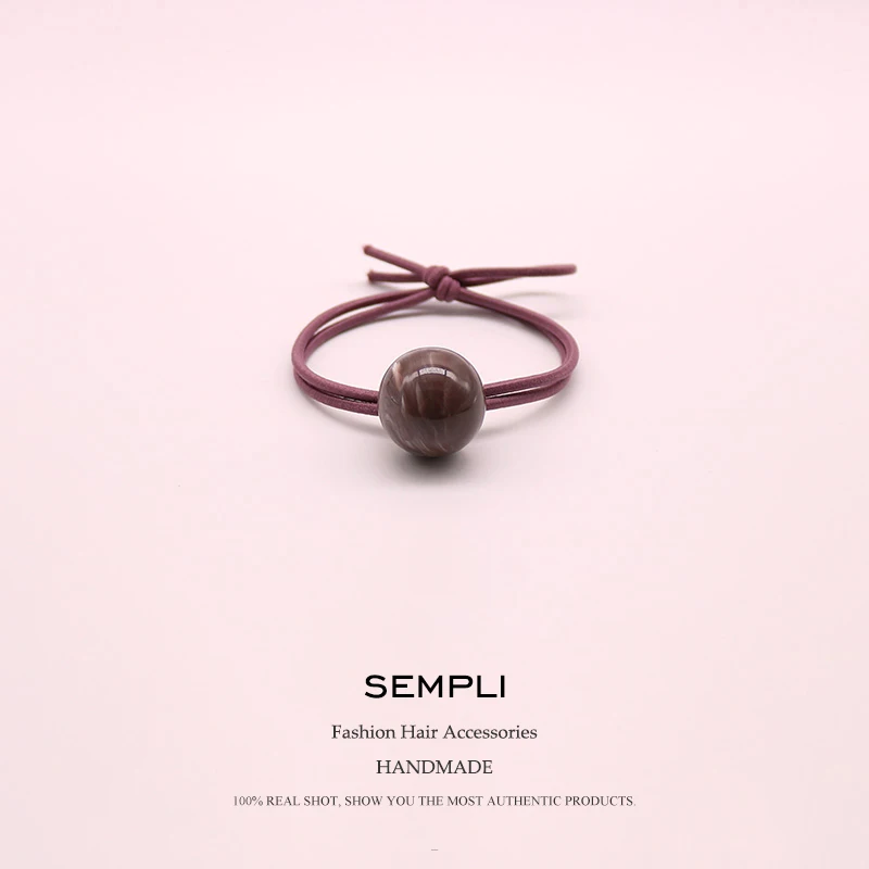 Sempli 5 цветов популярные двойные эластичные повязки для волос с круглыми шариками