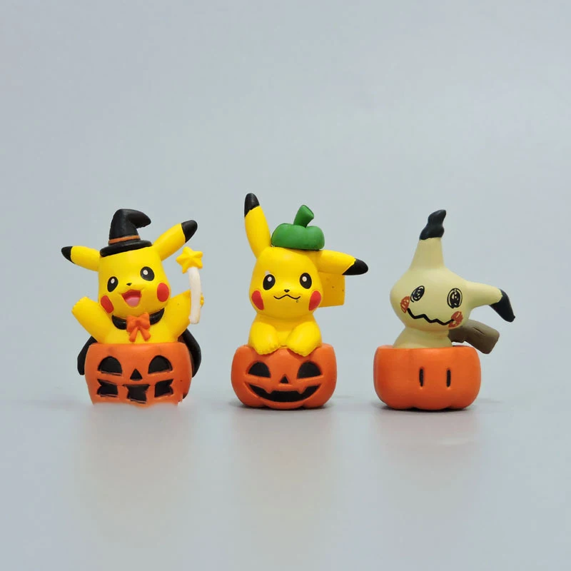 

POKEMON Halloween Series Cosplay Pumpkin Gengar Pocket Monster Pok Model Action Figure One Piece Toy For Kids gift