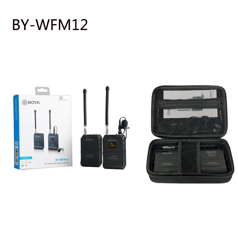 

BOYA BY-WFM12 Беспроводная СВЧ микрофонная система для цифровой зеркальной камеры iPhone записывающее устройство для записи звука планшета с двойн...