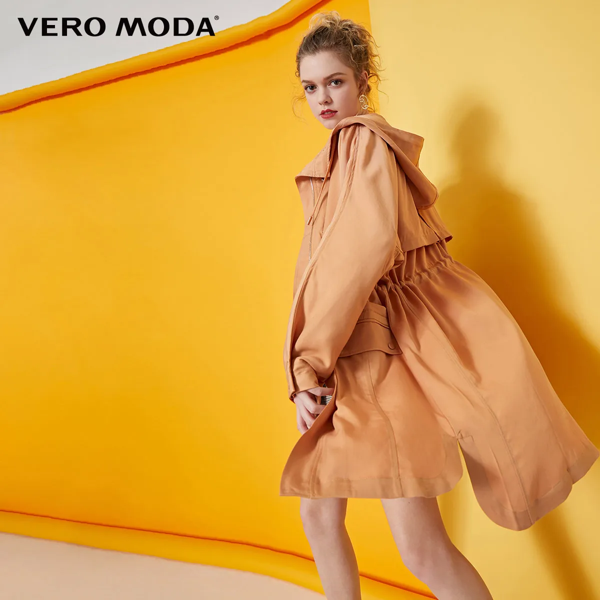 Женский Свободный Повседневный Тренч с капюшоном Vero Moda | 319121510|Женские плащи и