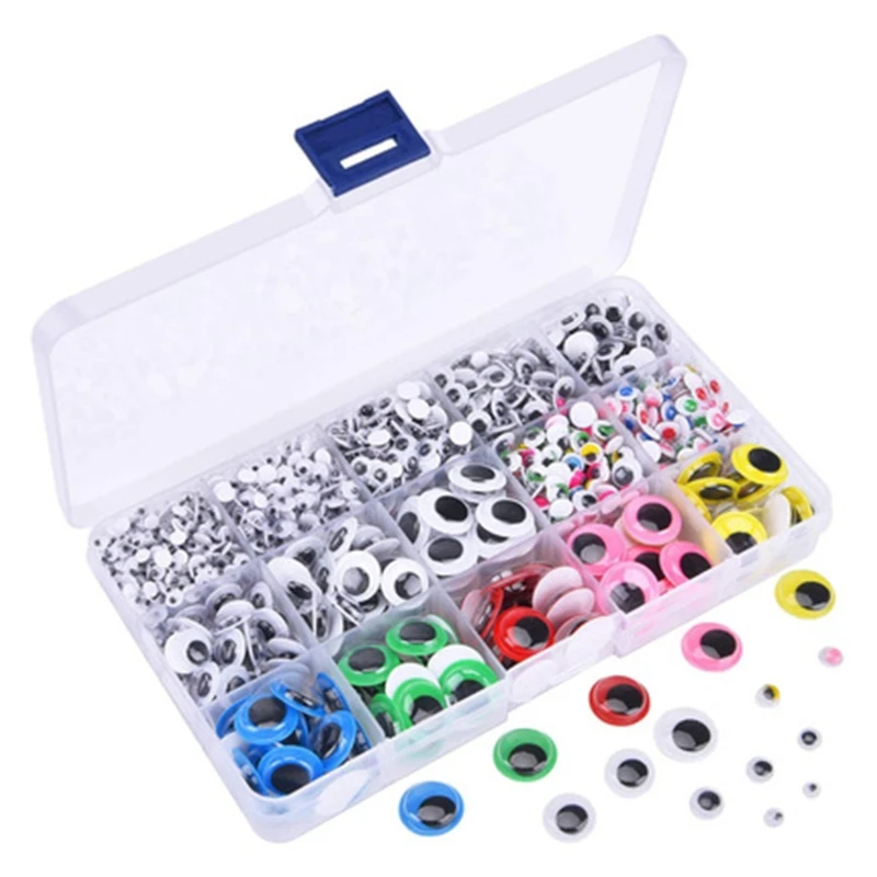 

Q6PD, 1500 шт., пластиковые Googly, самоклеящиеся наклейки для оформления фотографий, для самостоятельного использования