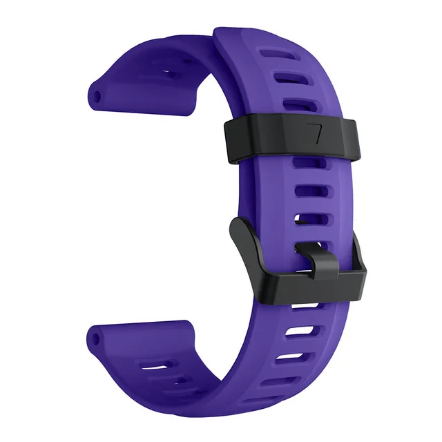 Purple Мягкий силиконовый сменный спортивный ремешок для часов для Garmin Fenix 3 3HR ремень Металлические наручные часы браслет для Fenix3 - Цвет ремешка: Purple