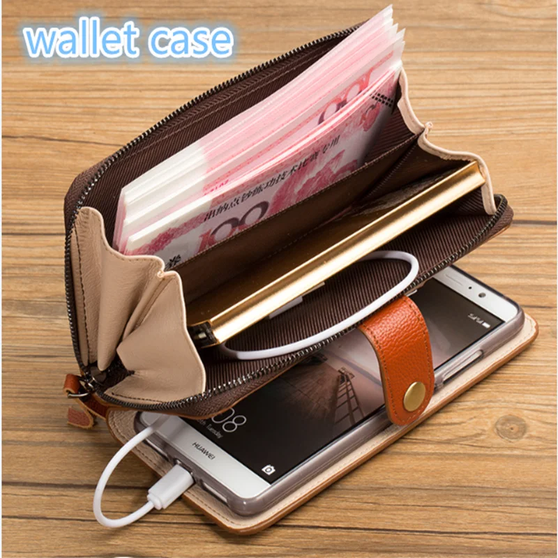 Кошелек из натуральной кожи с ремешком на руку много отделений для карт