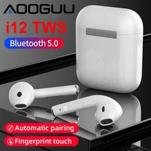 Original i12 TWS Wireless Bluetooth 5.0 Stereo Earphone Earbuds Headset with Charging Box for IPhone Android Xiaomi Smartphones
