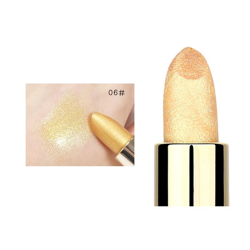 

6 Colors Glitter Lipstick Holographic Mermaid Shiny Sexy Gold Matte Lipsticks Waterproof Long Lasting Lip Stick Makeup Cosmetics