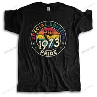 vintage 1973 t shirt gay pride lgbt gift equality outfit birthday tshirt men short sleeve 48 years old tee 100 cotton t shirt