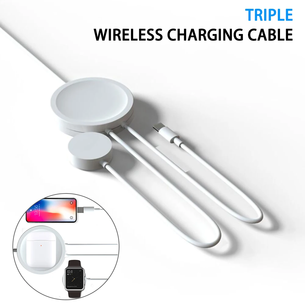 3 в 1 Беспроводное зарядное устройство для Apple Watch серии USB Магнитный зарядный