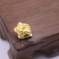 real pure 999 24k yellow gold bead men women lucky diy gift coin toad pendant 1 1g