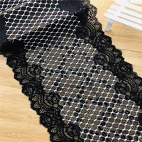 2meters 23 5cm black elastic white dots lace fabric underwear stretch lace trim diy ribbon lace for clothing crafts