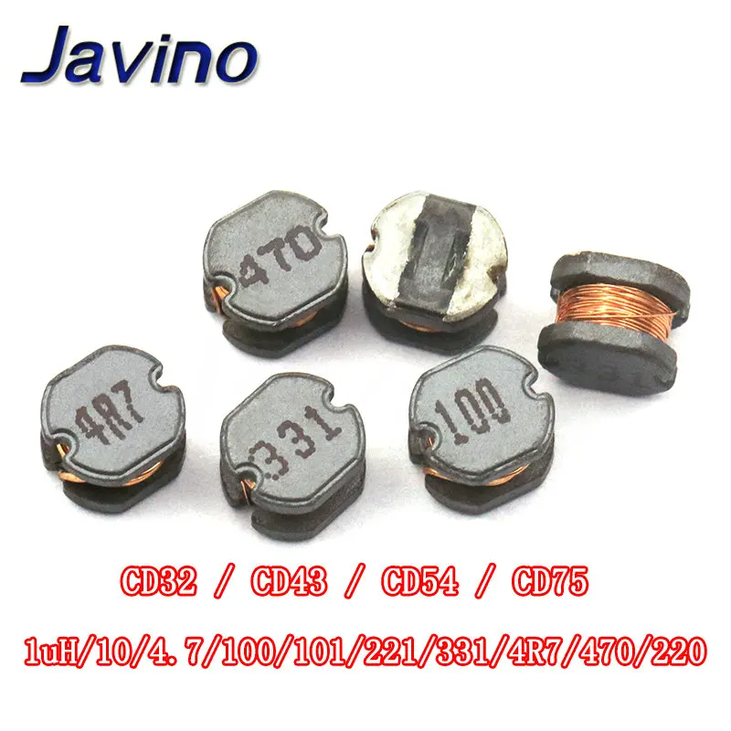 10 шт. CD32/43 54 CD75 smd патч силовой индуктор мкГн/4 7/100/101/221/331 470 обмотка