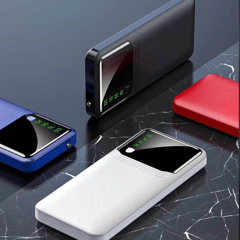 Большая емкость 30000 мАч портативное зарядное устройство 3 USB зарядка батареи