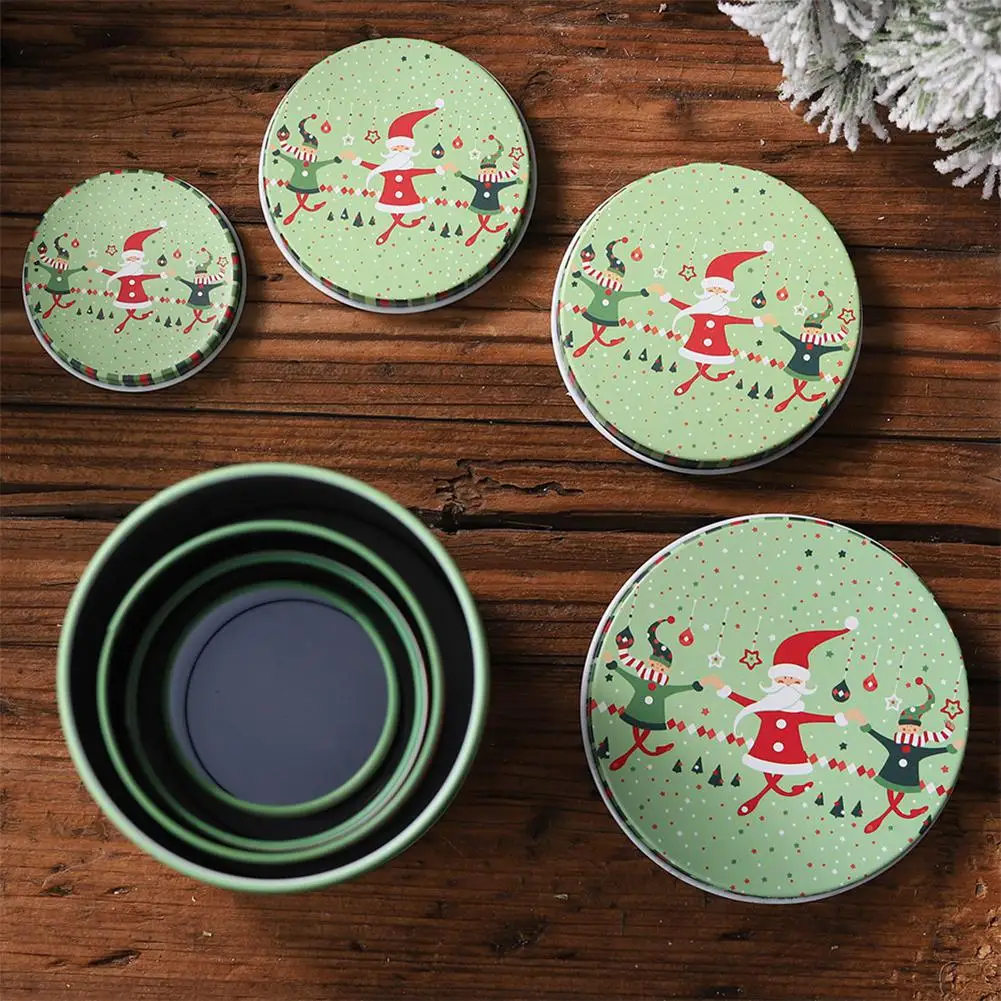 4 шт./компл. Новинка Рождество тисненые конфеты печенье в подарок коробка для