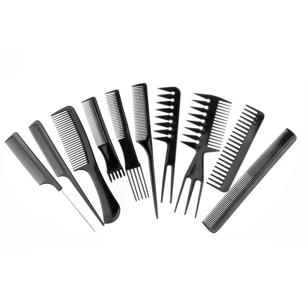 

Taoye teemo 10pcs/set Professional Comb Salon Barber Anti-static Hair Combs Hairbrush Hairdressing Combs Hair Care Styling Tools