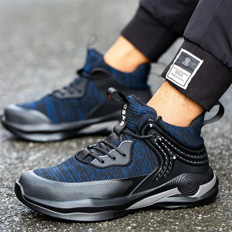 

2020 New Style Men Boots Steel Toe Safety Shoes Outdoor For Indestructible Rubber Combat Ankle Sneakers All Season Work Boots 48