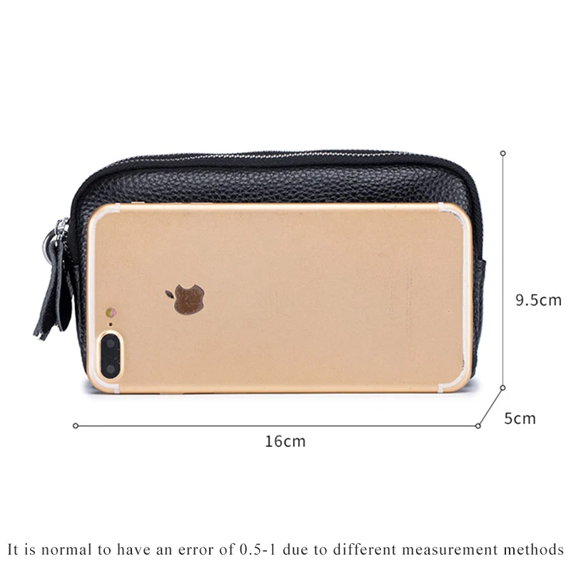 Клатч из натуральной кожи для женщин многофункциональный Дамский кошелек на