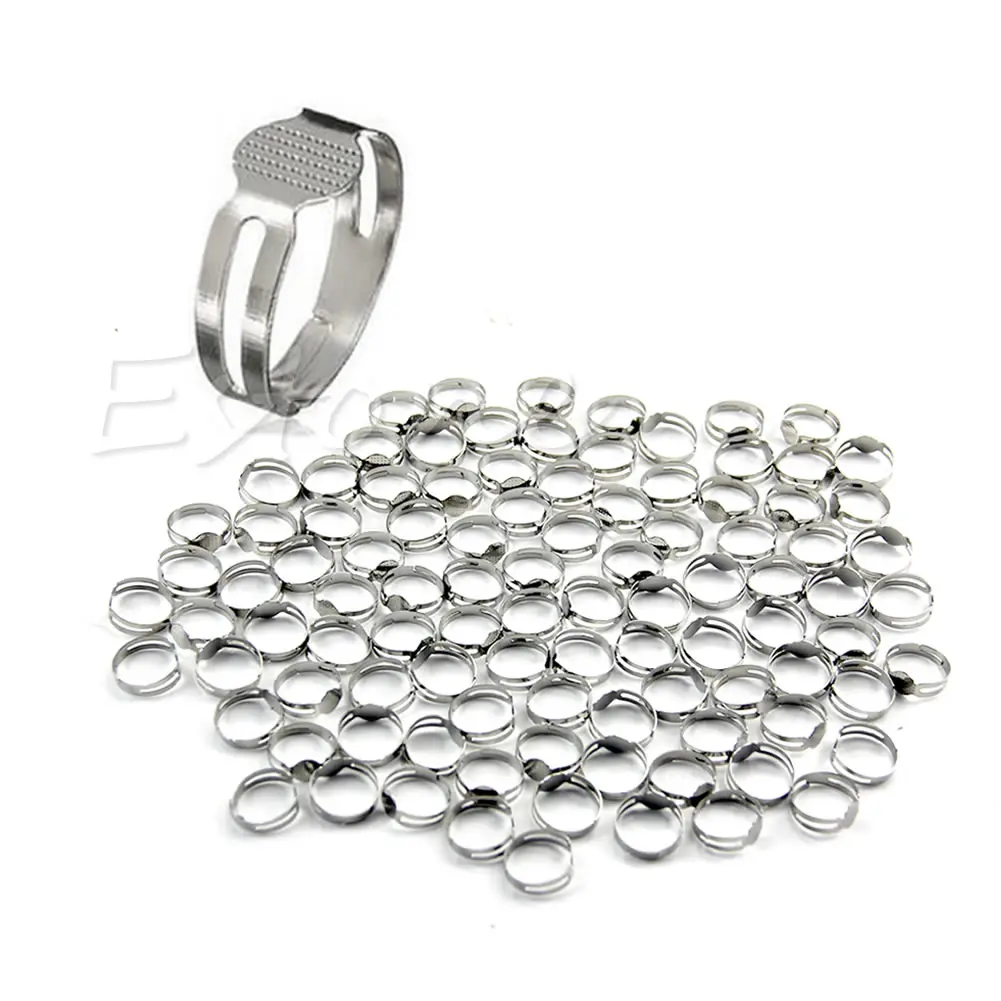 Новый 100 шт. Регулируемый плоский кабель покрытый металлом со заготовки для колец