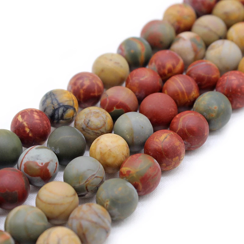 С натуральным камнем матовый красный Пикассо Ясперс бусины для самостоятельного