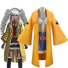 Женский костюм для косплея Angie Yonaga из аниме Danganronpa V3: Killing Harmony, желтое пальто для девушек, юбка, униформа на Хэллоуин, карнавал, костюм