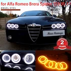 DRL супер яркий 6 шт. двухцветный автомобильный Стайлинг для Alfa Romeo автомобиль Brera Spider 159 2005-2011 Хлопок светодиодный ангельские глазки комплект колец с ореолом