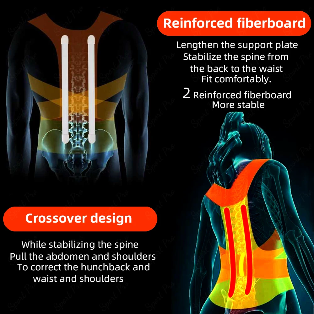 Back Posture Corrector For Support Brace Shoulder Massage Straight Straightener Correction | Спорт и развлечения