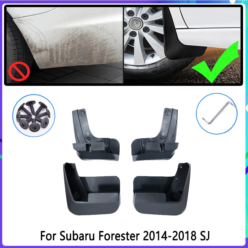 4 PCS Car Mud Flaps for Subaru Forester SJ 2014~2018 2015 2016 2017 Mudguard Splash Guards Fender Mudflaps Auto Accessories | Автомобили и
