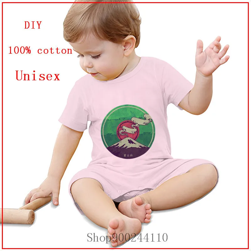 Летнее забавное Боди для младенцев Mount Fuji 2020 хлопковый комбинезон новорожденных
