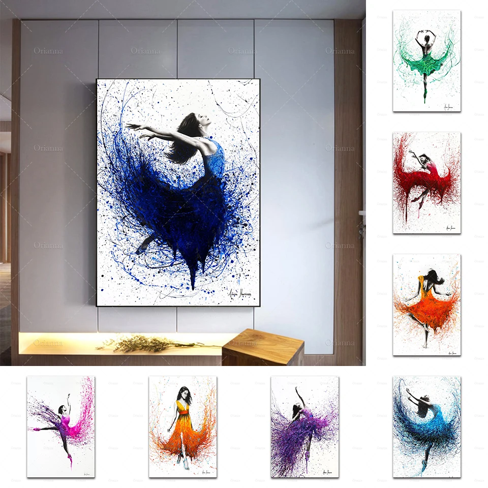 

Home Decoration Modern Nordic Watercolor Wall Art Canvas Painting The Love Dance Dreamer Posters And Prints Hd Modular Pictures