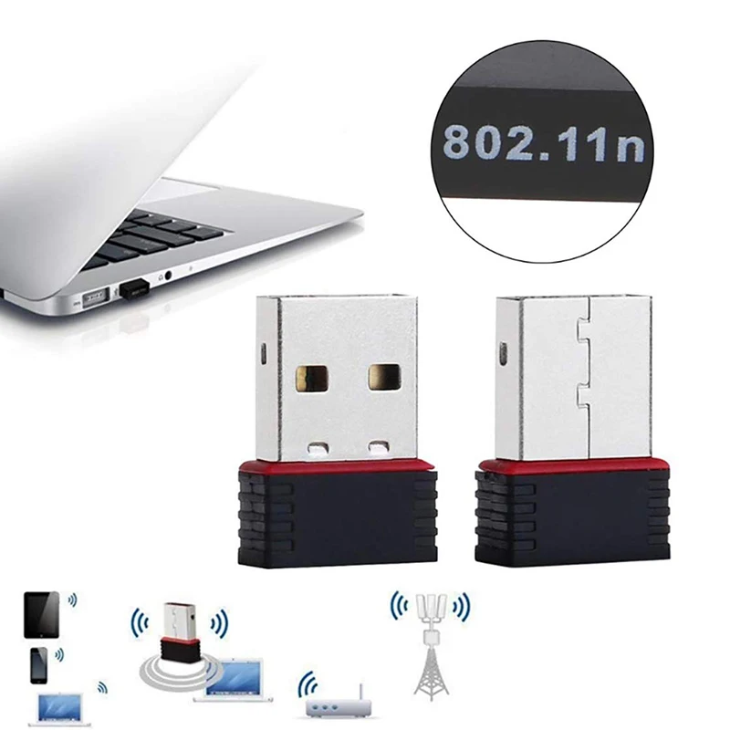 Нано USB Wifi адаптер 150 Мбит/с Антенна ПК USB2.0 Wi-Fi приемник беспроводная сетевая карта 802.11b/n/g высокоскоростной USB Lan Ethernet
