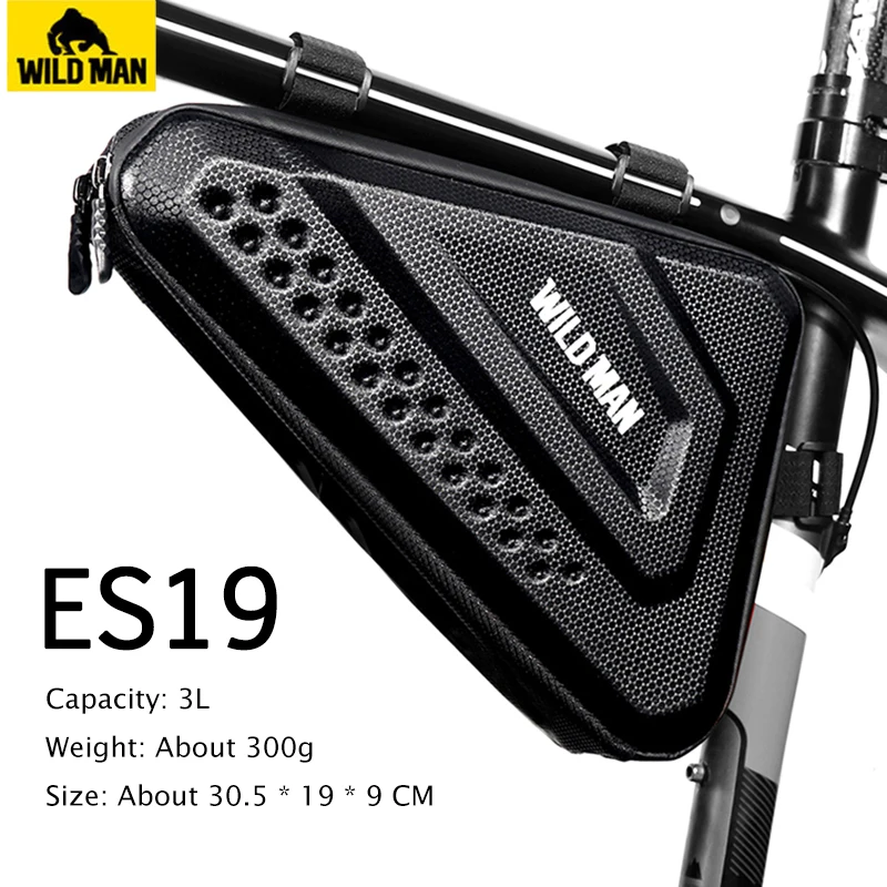 

WILD MAN Hard Shell Mountain Bicycle Frame Bag Rainproof Road Cycling Tools Bag Bike Triangle Bag Mtb Accessories Bicycle Bag