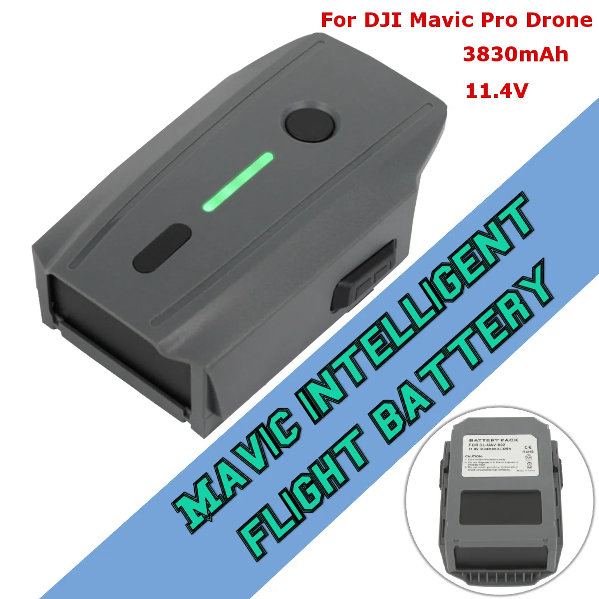 

Аккумулятор высокой емкости для DJI Mavic Pro Drone RC Quadcopter, 3830 мАч, 11,4 в