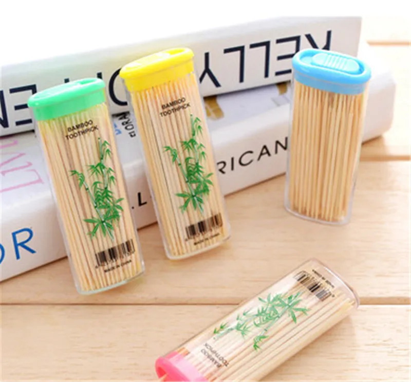 100 шт./кор. достойные бамбуковая зубочистка одноразовые натуральные зубочистки