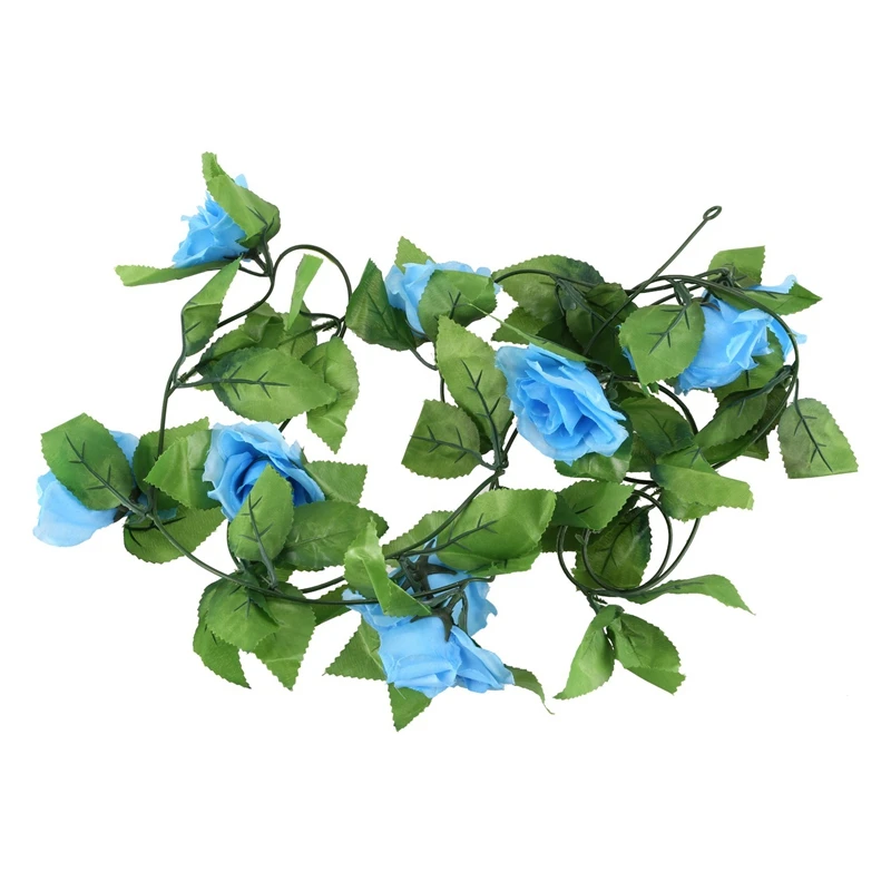 2 5 м искусственная Роза Гирлянда Шелковый цветок лоза плюща дома свадьбы сада