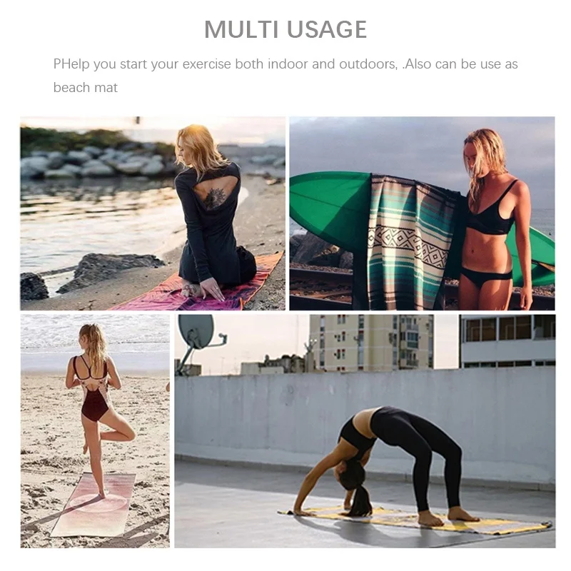 Printed Hot Yoga Towel Microfiber Non Slip Yoga Blanket Fitness Workout Mat Cover Quick Dry Gym Pliates Yoga Mat Towel 182*64cm