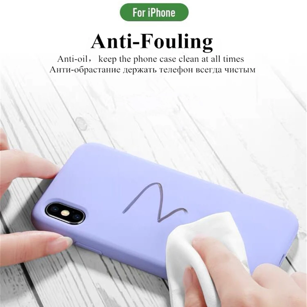 Полные Защитные чехлы для телефонов iPhone 11 7 8 6 6s Plus жидкий силиконовый мягкий