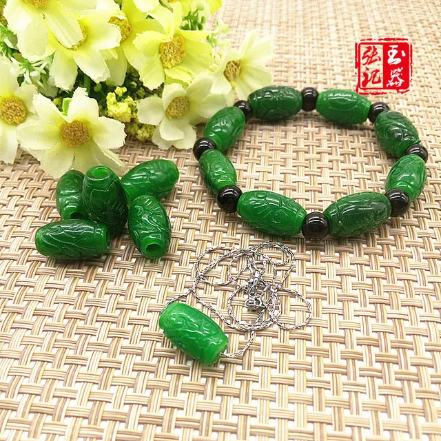 Натуральные нефритовые бусины 100% реальный зеленый нефритовый браслет для мужчин