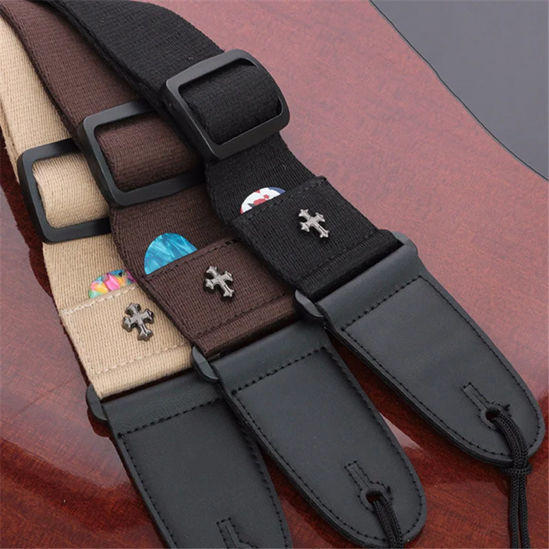 elektrische gitarre strap akustische folk guitarra gürtel straps vintage kreuz persönlichkeit gitarre straps pick tasche gitarre zubehö