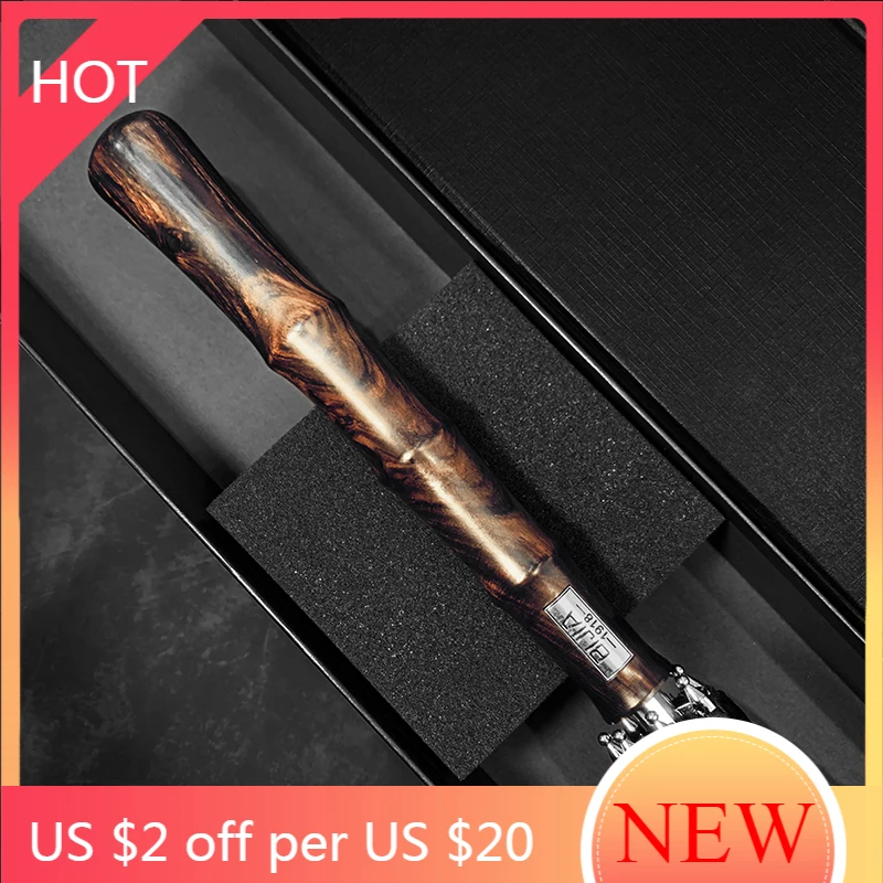 Online Ombrello Dritto Con Manico Lungo Uomo Business Di Lusso Slack Ombrello Con Manico In Legno Antivento Manico In Legno Van Gogh Rain Gear AG50YS