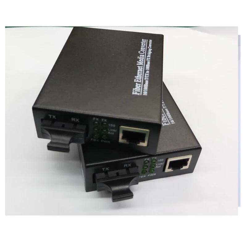 40 км 1000 м Одномодовый двухволоконный гигабитный медиаконвертер 1310nm SC/UPC