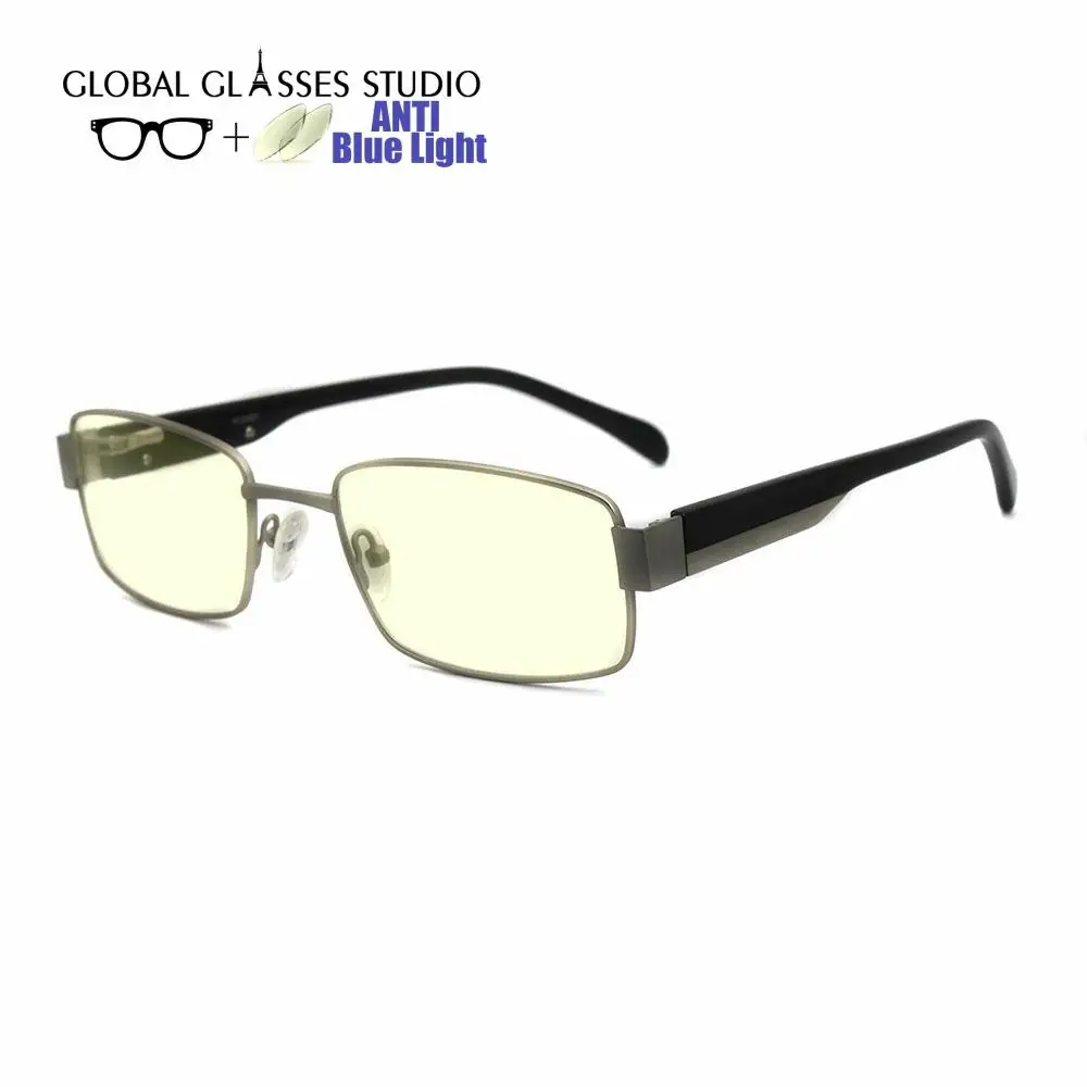 

New Anti blue light blocking metal glasses optical glasses silver unisex computer glasses PC6200-C1