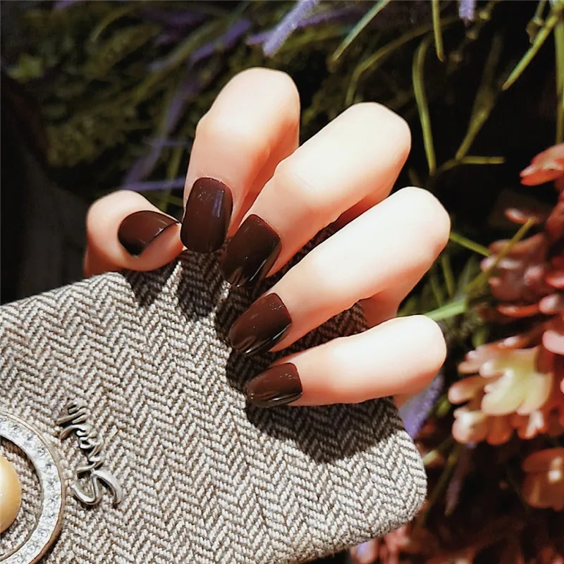 Накладные ногти матовые накладные съемные кончики для наращивания ногтей