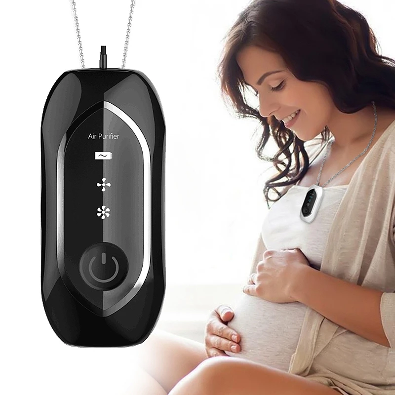 

2 Pcs Mini Hanging Neck Air Purifiers, Stylish Personal Wearable Portable Necklace Air Purifier Negative Ion Generator