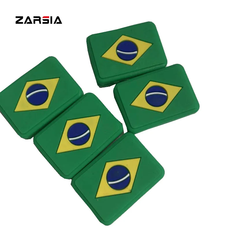 100 pcs Brazilian flag tennis racket vibration dampeners,Tennis damper Dampener Shock,tennis accessories