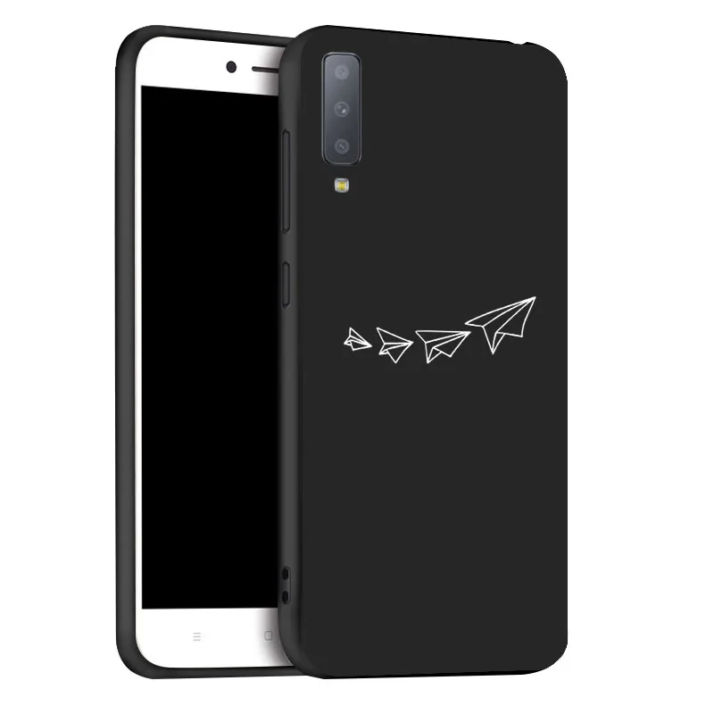 x082 Чехол для samsung A6, A8 Plus, A7, A9, чехол, мягкий, 3D, мультяшный, силиконовый, черный, окрашенный, чехол для телефона, для samsung Galaxy A5, бампер - Цвет: x082