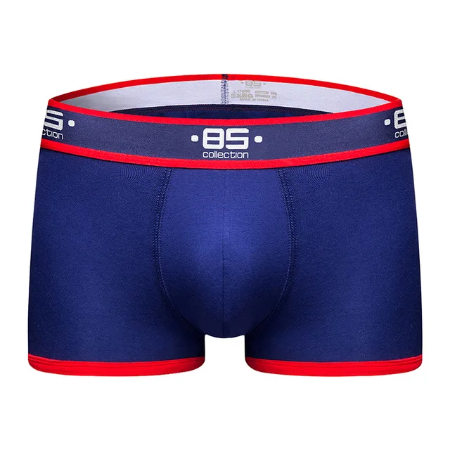 BS138 blue 18 видов стилей, Фирменное Сексуальное мужское нижнее белье, боксеры, мужские хлопковые трусы, Модные Дизайнерские мужские удобные трусы, шорты, боксеры - Цвет: BS138 blue