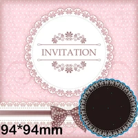 cutting dies circle flower lace metal for diy scrapbooking photo album embossing paper card 9494mm